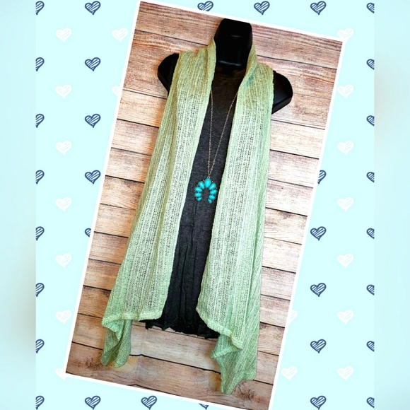 Crepas Other - Mint sweater shawl vest